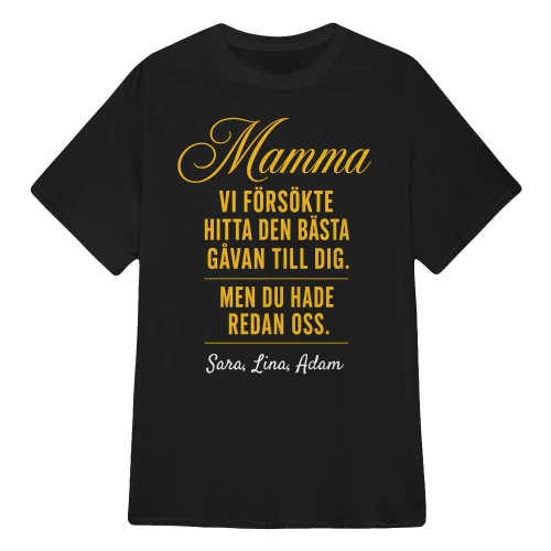 Mamma Vi Försökte Hitta Den Bästa Gåvan Till Dig Men Du Hade Redan Oss – Mors Dag Present