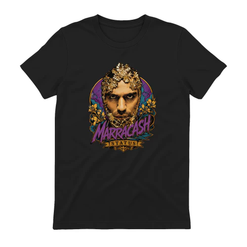 Marracash Merch Status Golden Floral Portrait