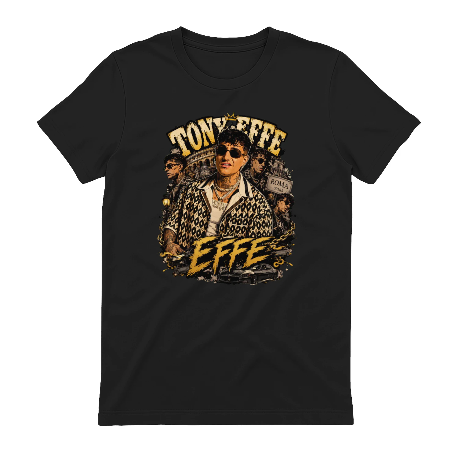 Tony Effe Merch Roma 00185 Bootleg Graphic