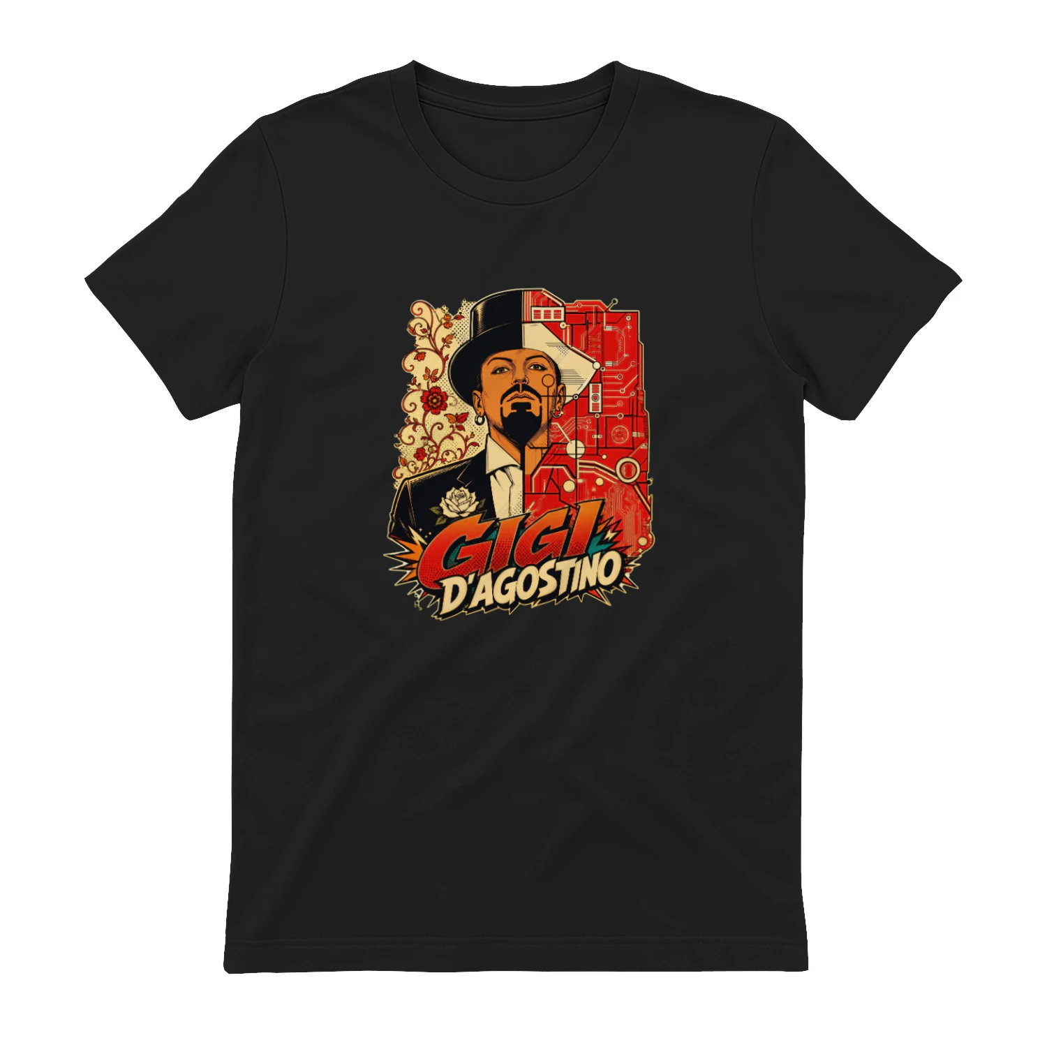 Gigi D'Agostino Merch Retro Cyber Maestro Comic Noir