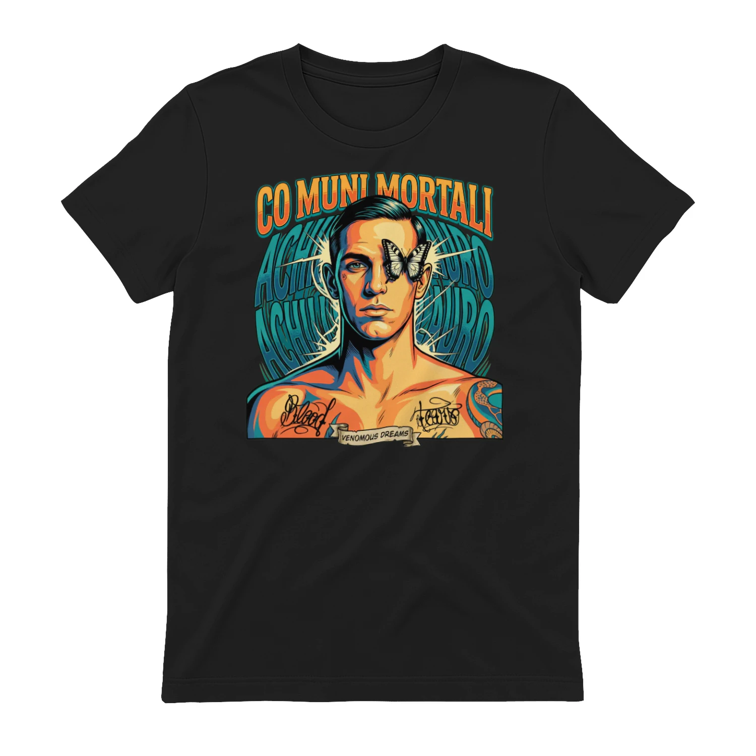 Maglietta Achille Lauro - Comuni Mortali (Butterfly Art Edition)