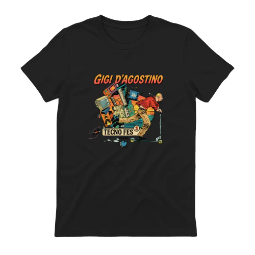 Gigi D'Agostino Merch Tecno Fes 2 Retro Comic Art
