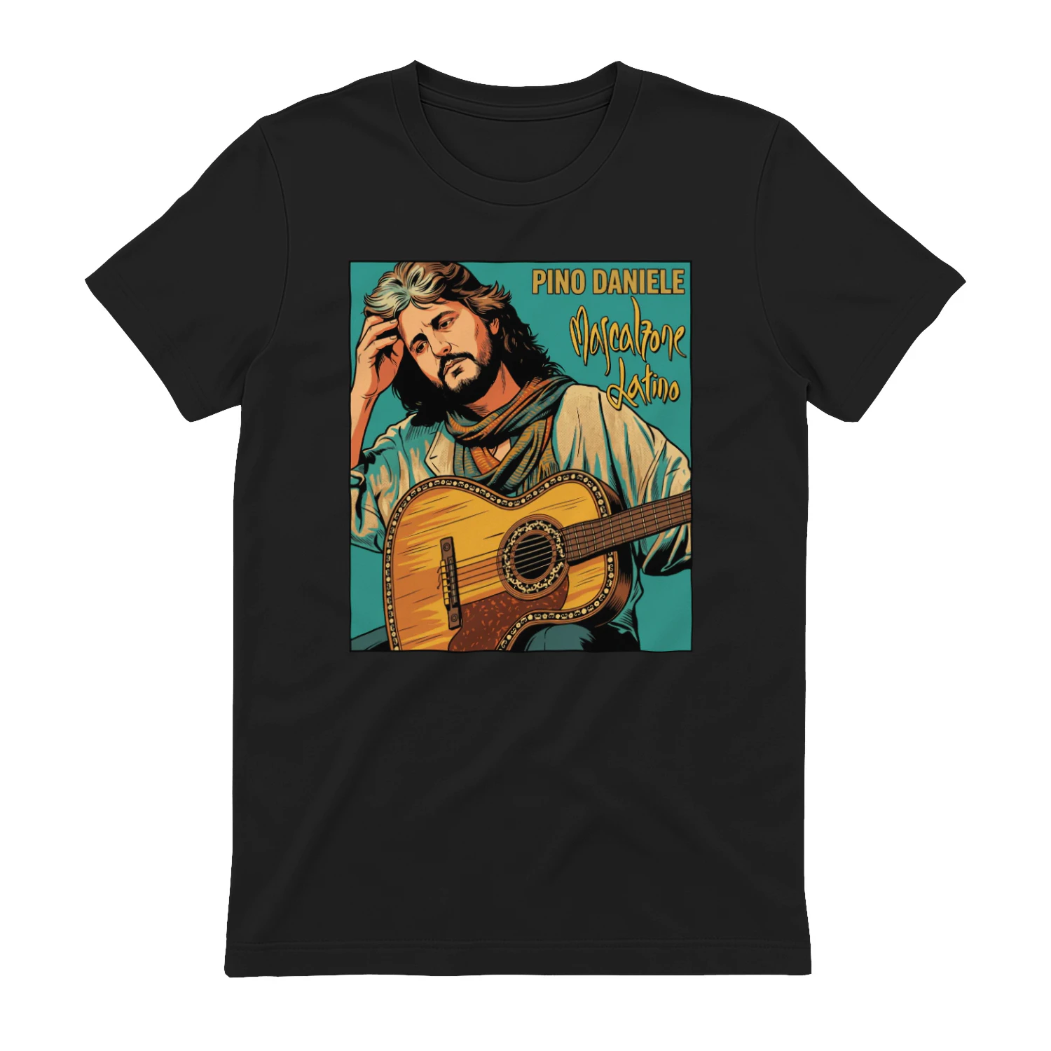 Pino Daniele Merch Mascalzone Latino Retro Comic Art