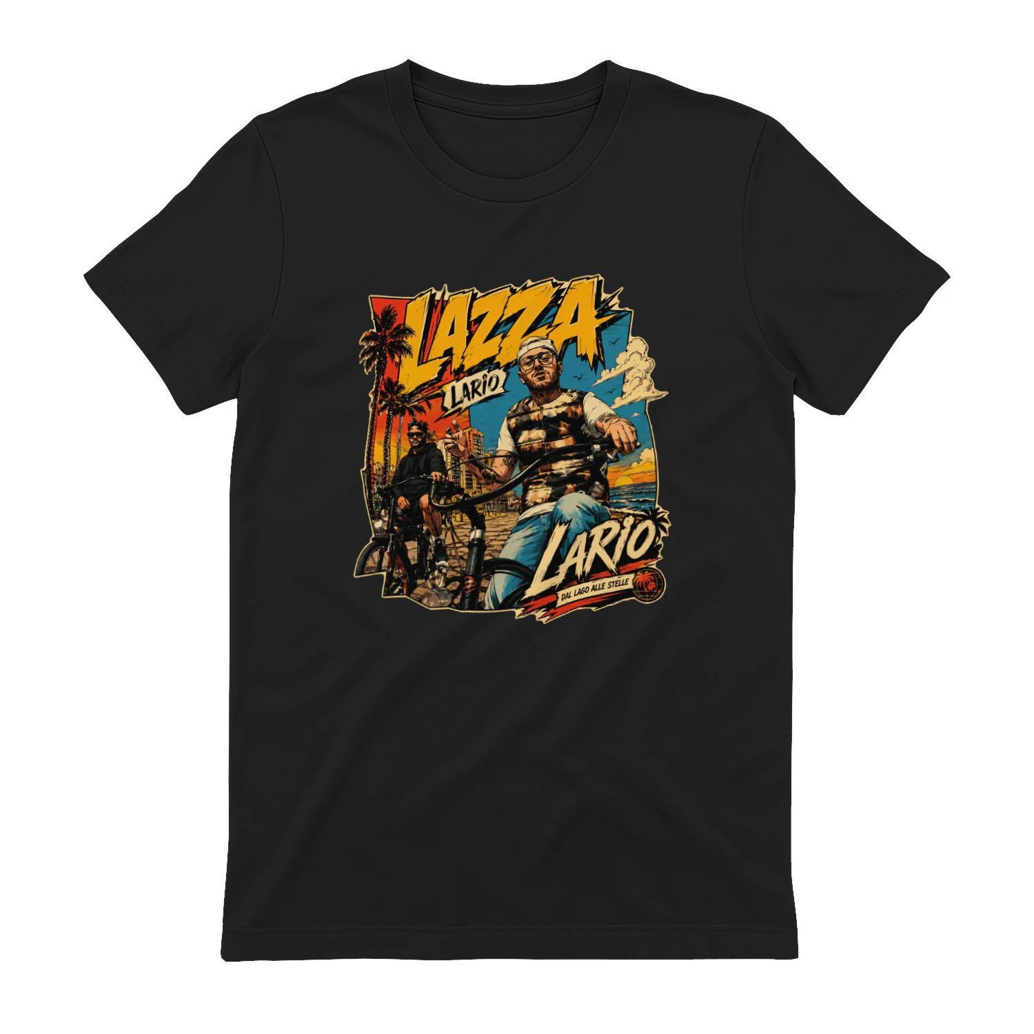 Lazza Merch Lario Dal Lago Alle Stelle Vintage Graphic