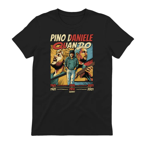 Pino Daniele Merch Quando 1981-2001 Retro Comic Art
