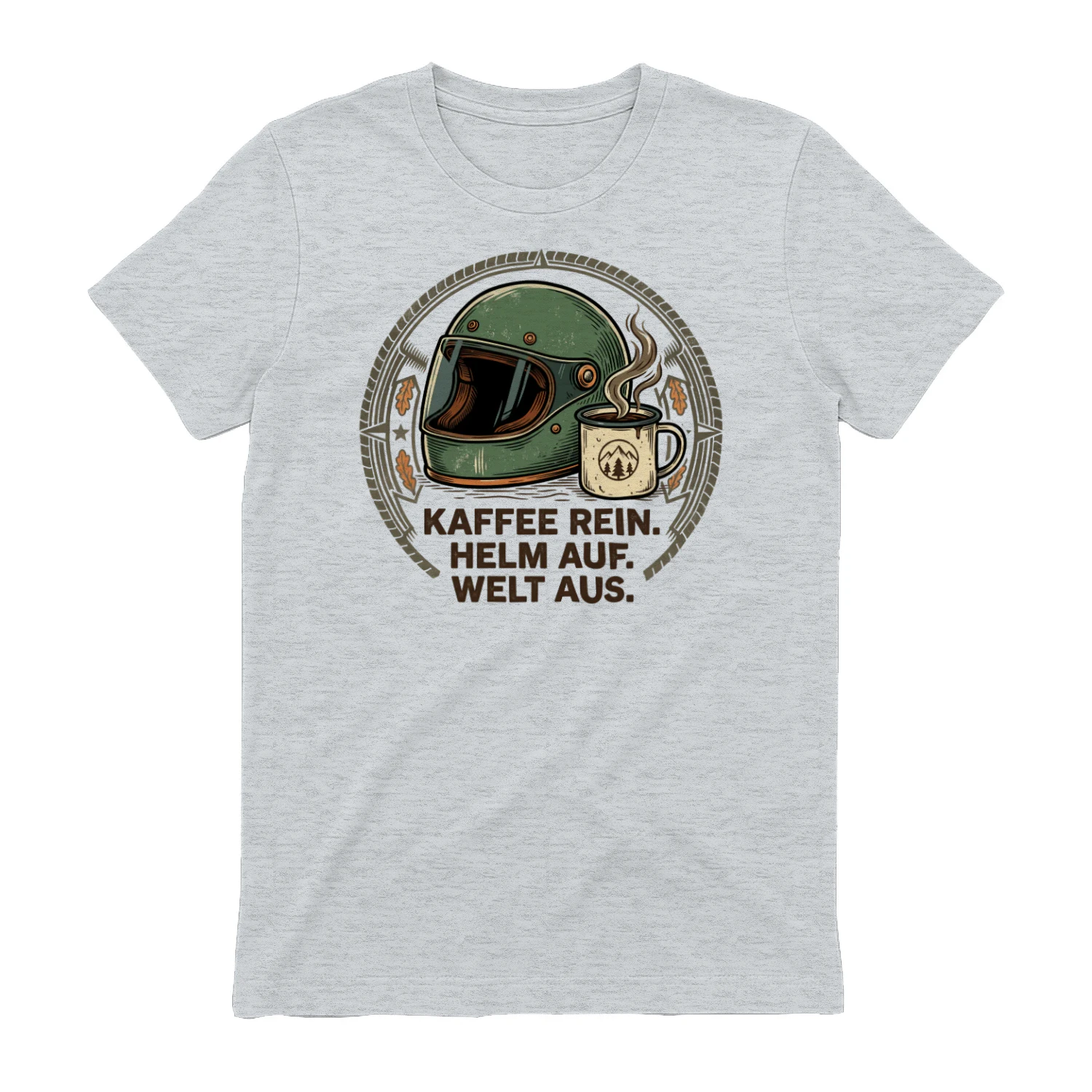 Kaffee rein Helm auf Welt aus