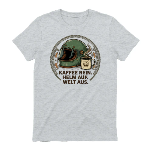 Kaffee rein Helm auf Welt aus