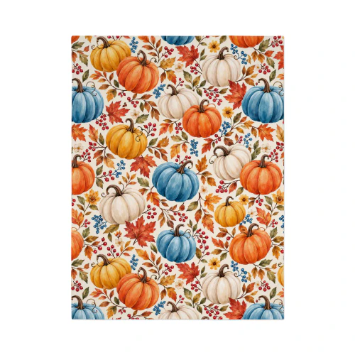 Fall Pumpkin Blue Orange