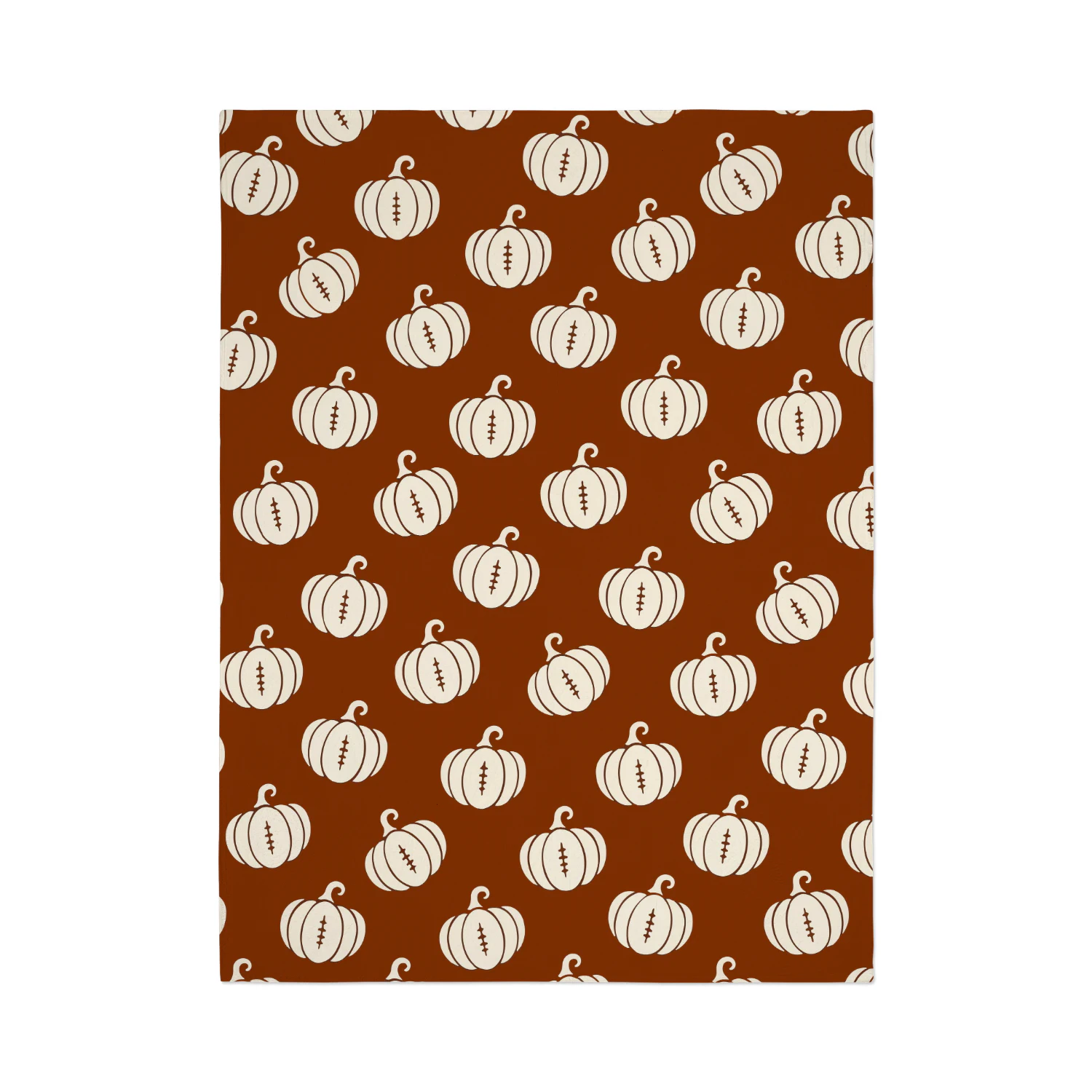 Fall Pumpkin Fleece Blanket – Minimal Autumn Pumpkin Throw | Cozy Thanksgiving Home Decor