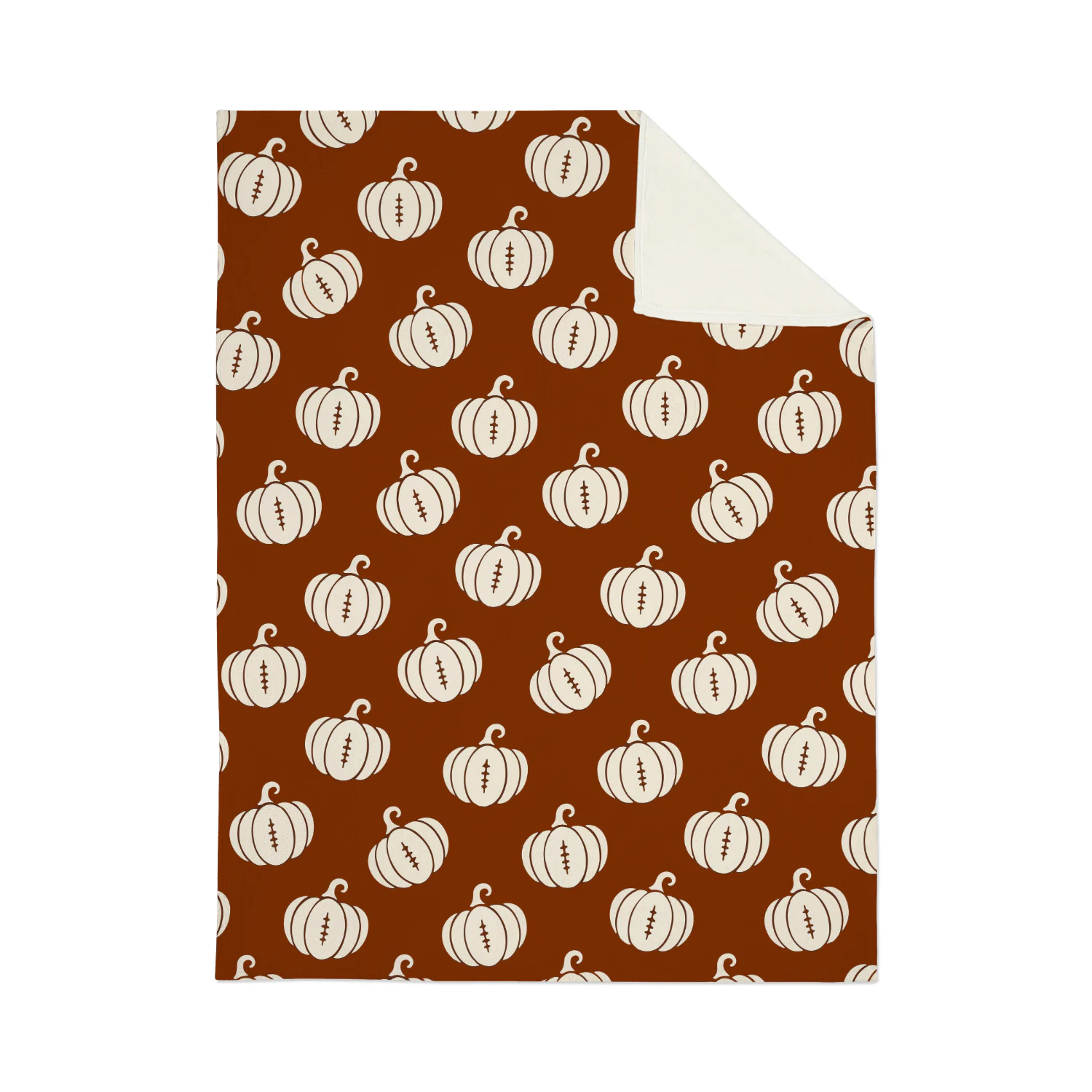 Fall Pumpkin Fleece Blanket – Minimal Autumn Pumpkin Throw | Cozy Thanksgiving Home Decor