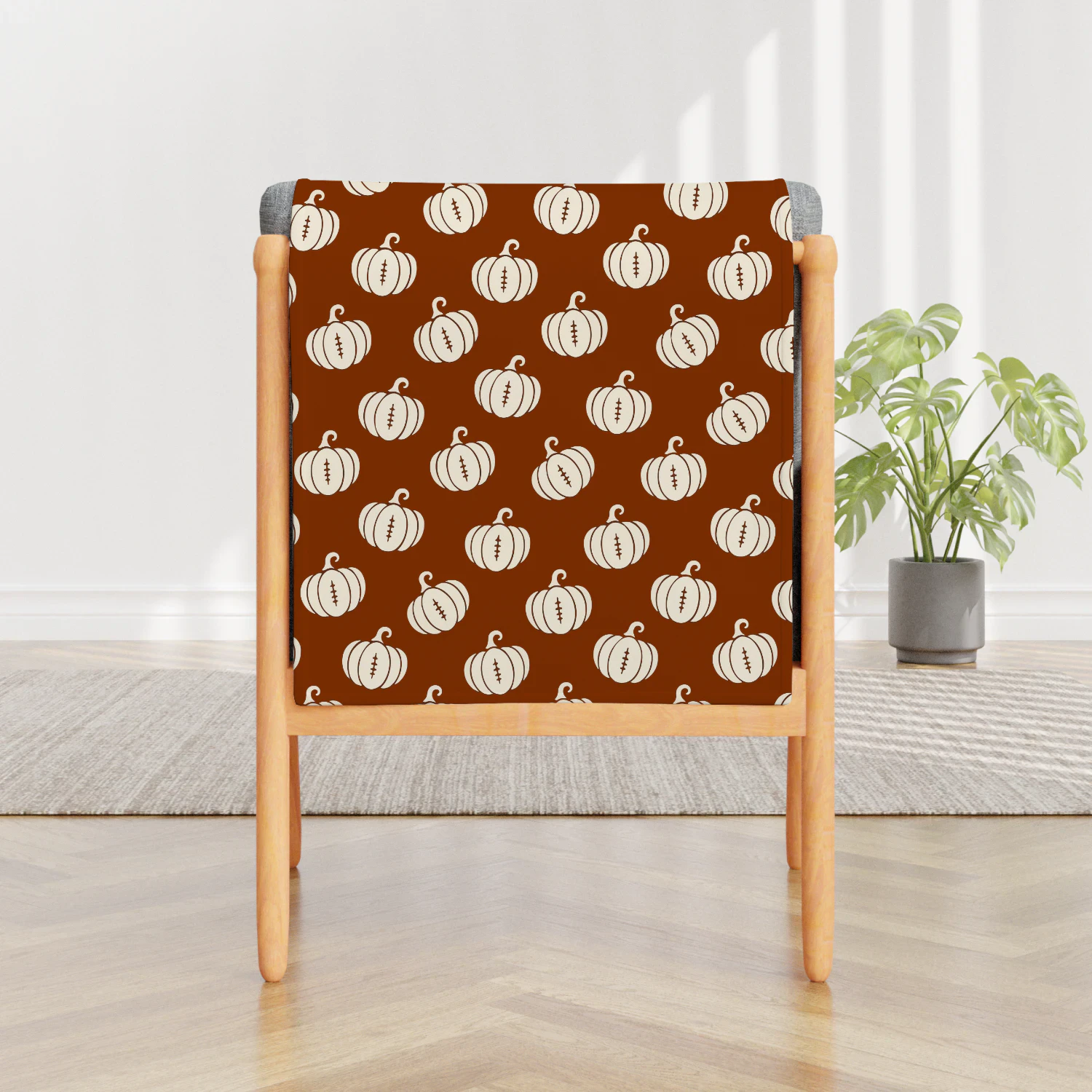 Fall Pumpkin Fleece Blanket – Minimal Autumn Pumpkin Throw | Cozy Thanksgiving Home Decor