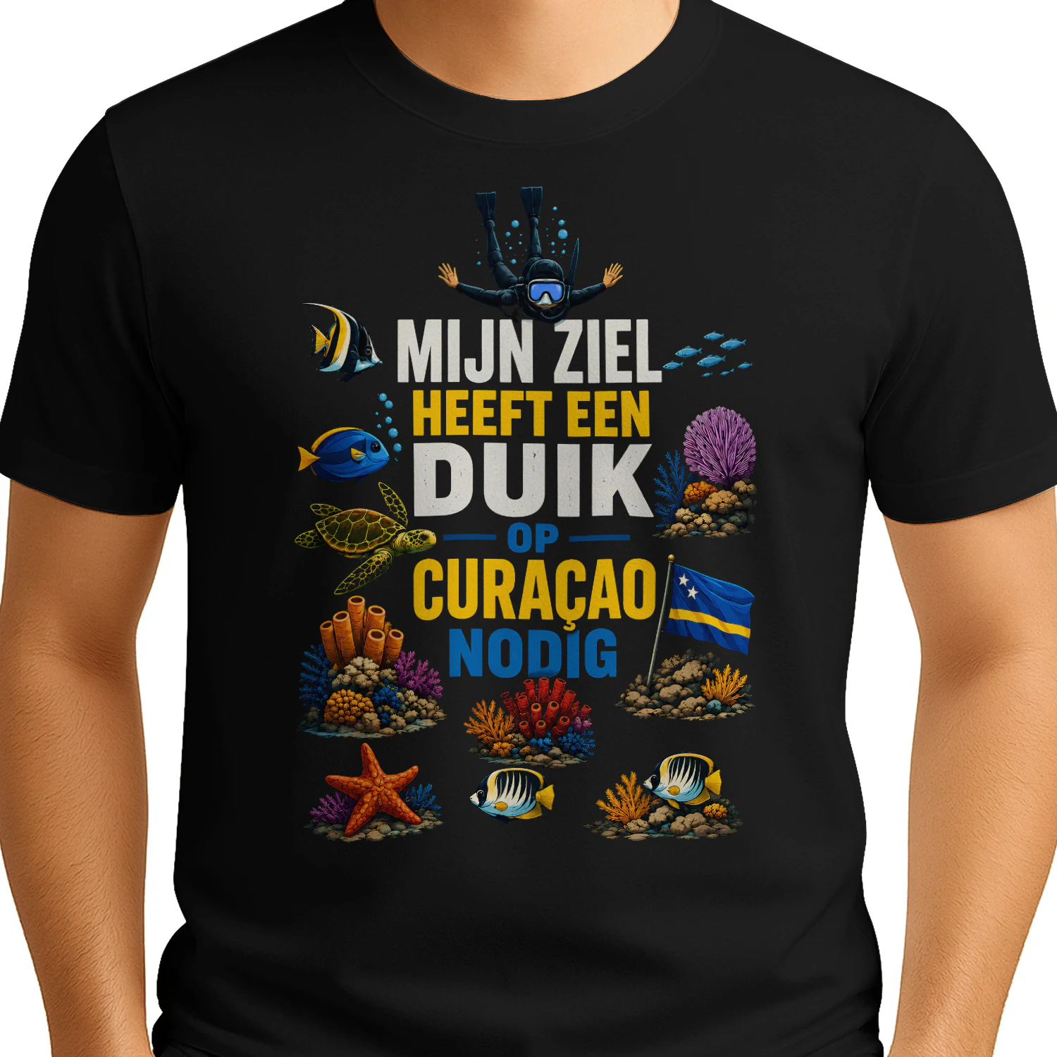 MIJN ZIEL HEEFT EEN DUIK OP CURAÇAO NODIG T-shirt 