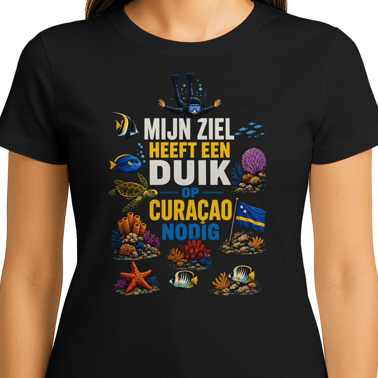 MIJN ZIEL HEEFT EEN DUIK OP CURAÇAO NODIG T-shirt 