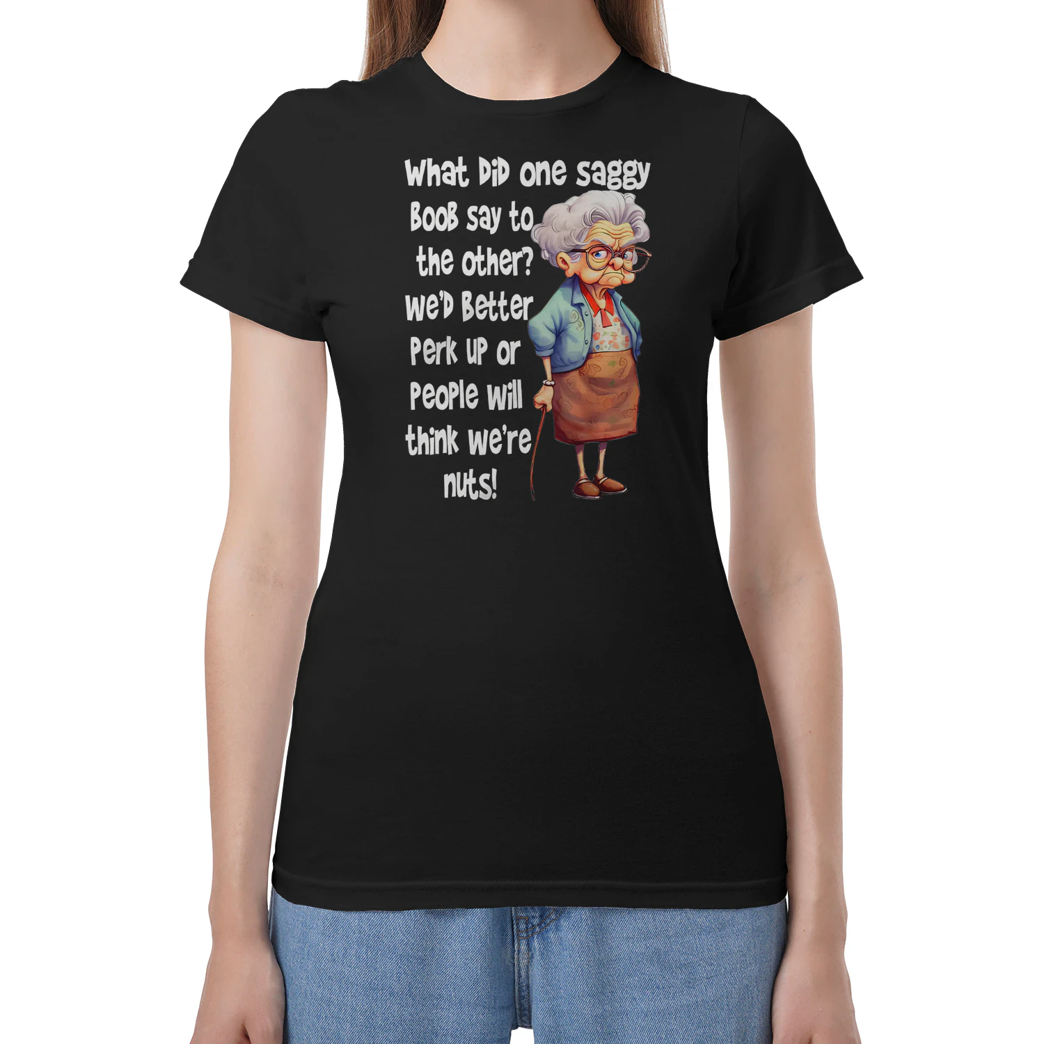 What Did one saggy BOOB say to the other Shirt