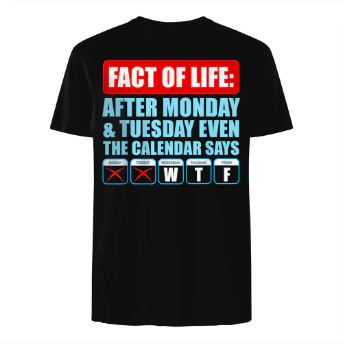 After Monday And Tuesday Even Calendar Says WTF Shirt