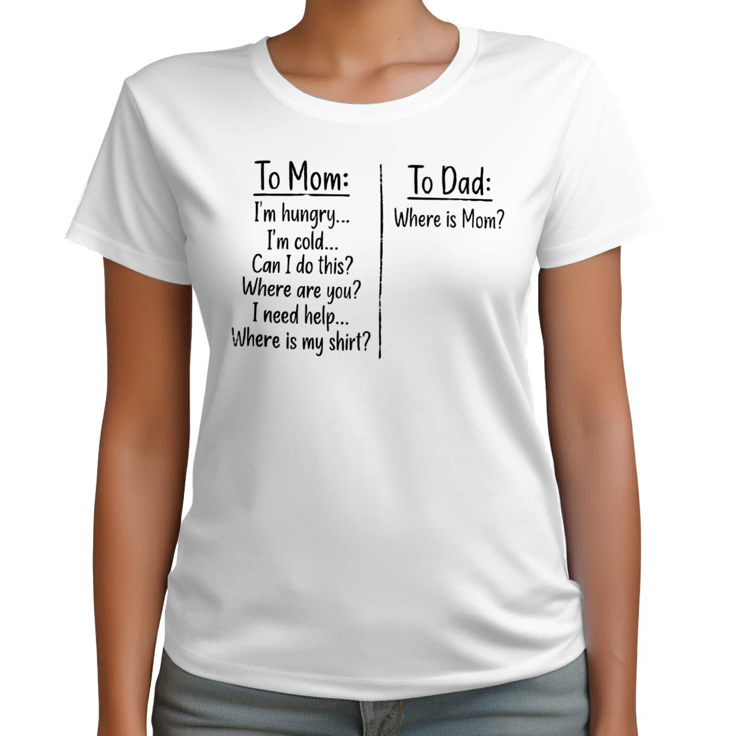 To mom to dad 