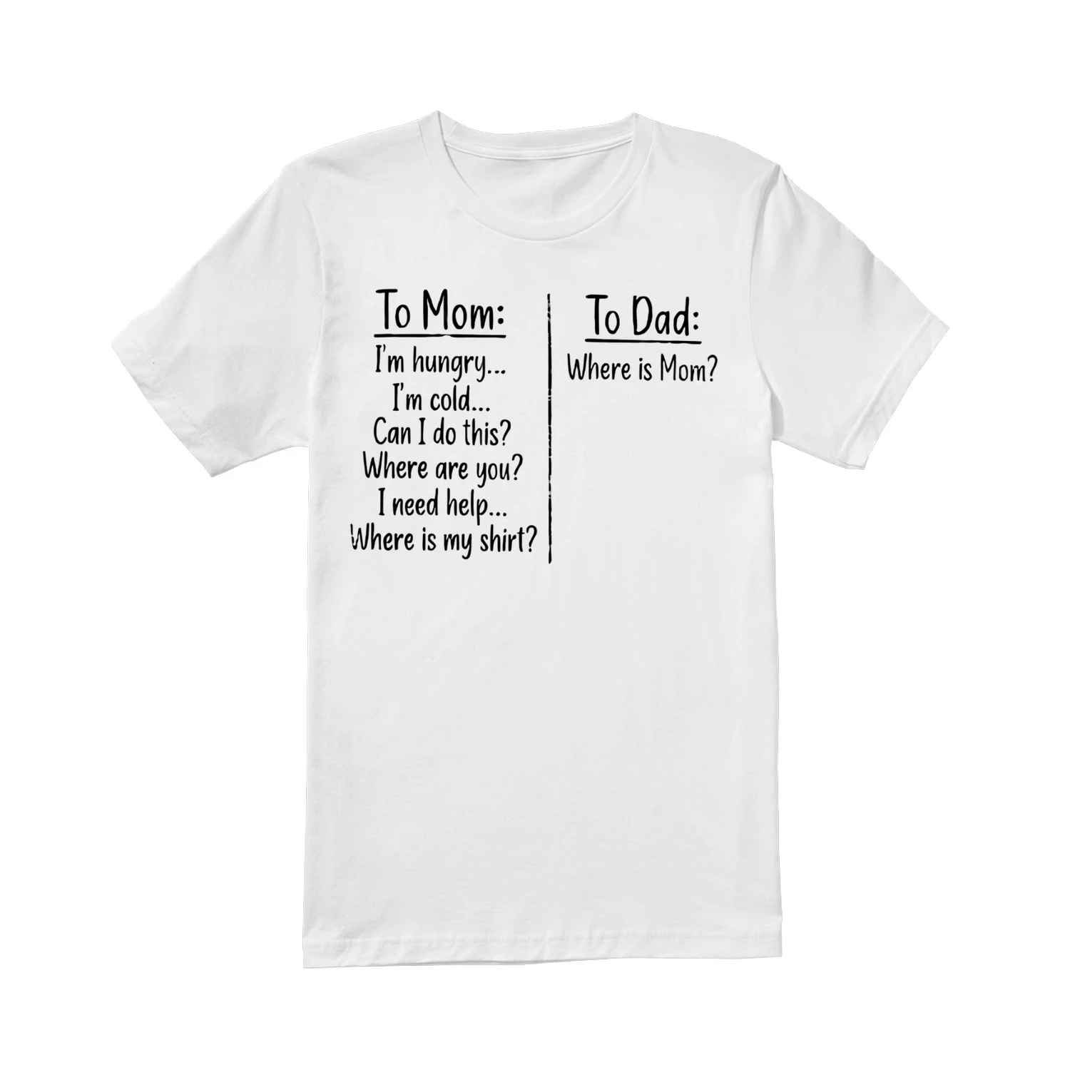 To mom to dad 