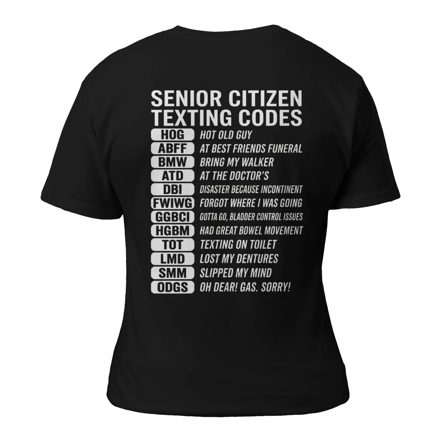 SENIOR CITIZEN TEXTING CODES