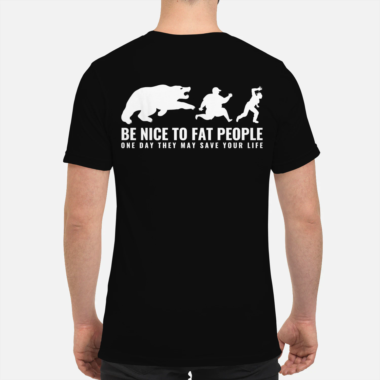 be nice to fat people one day they may save your life