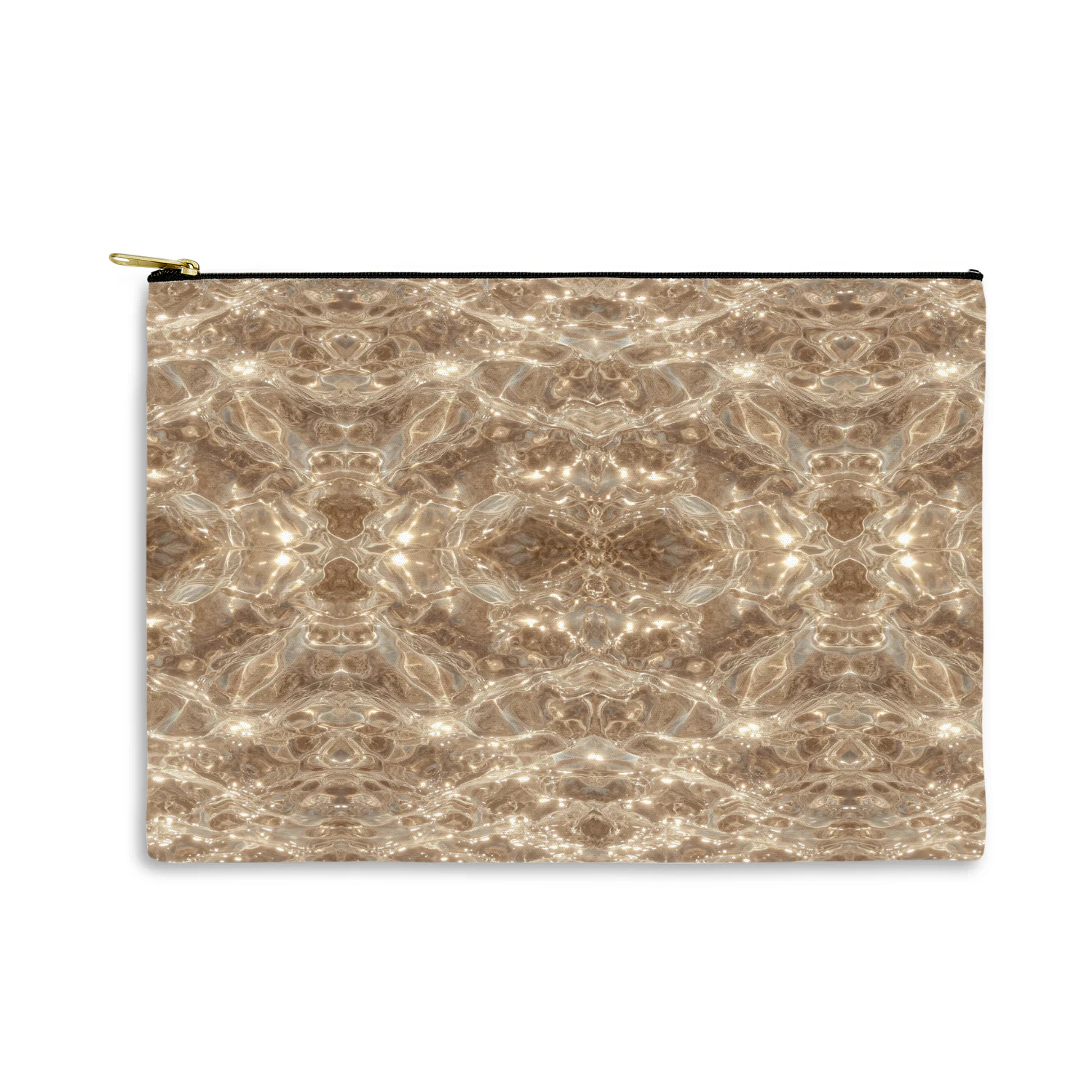 Trousse à Maquillage - Motif Reflets Dorés