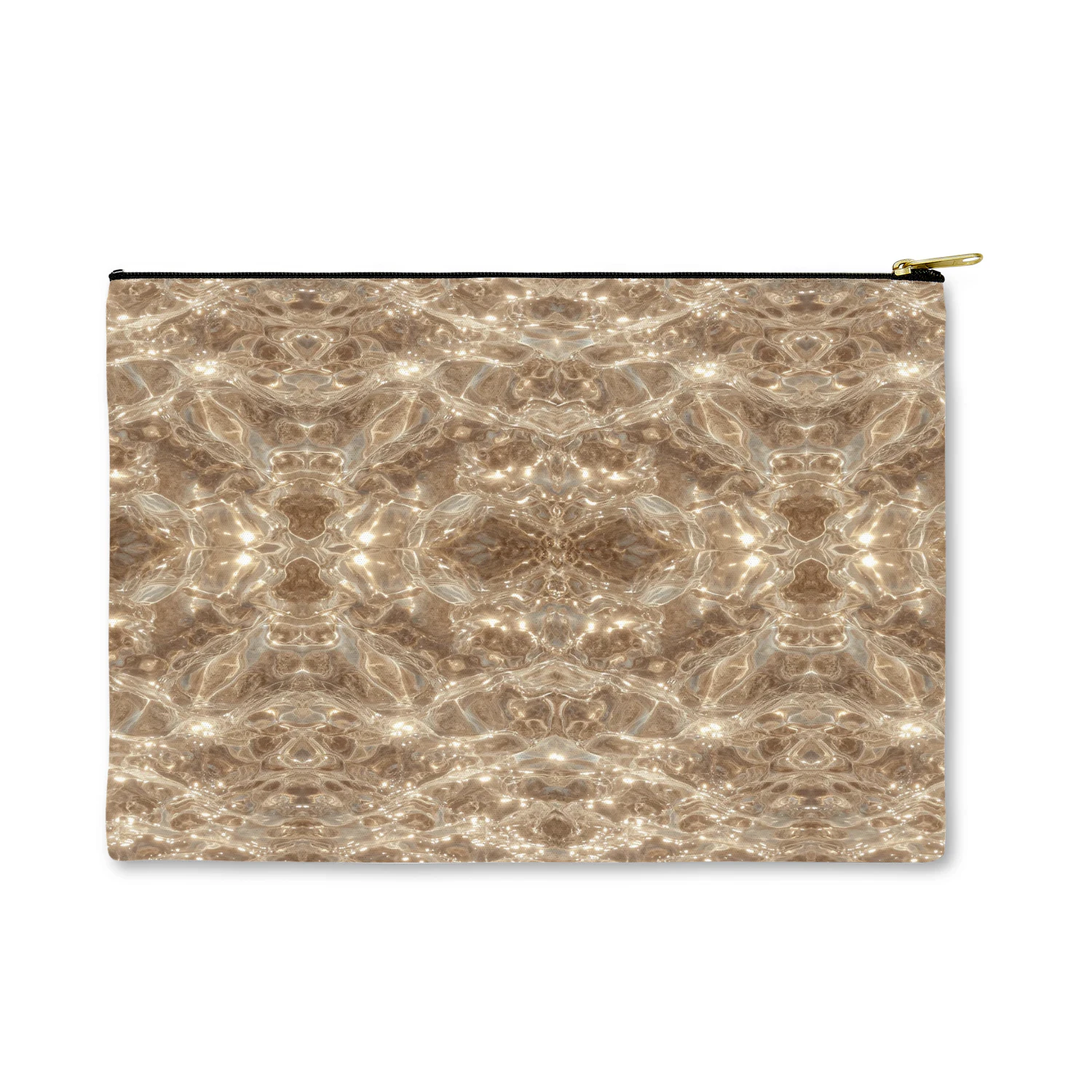 Trousse à Maquillage - Motif Reflets Dorés