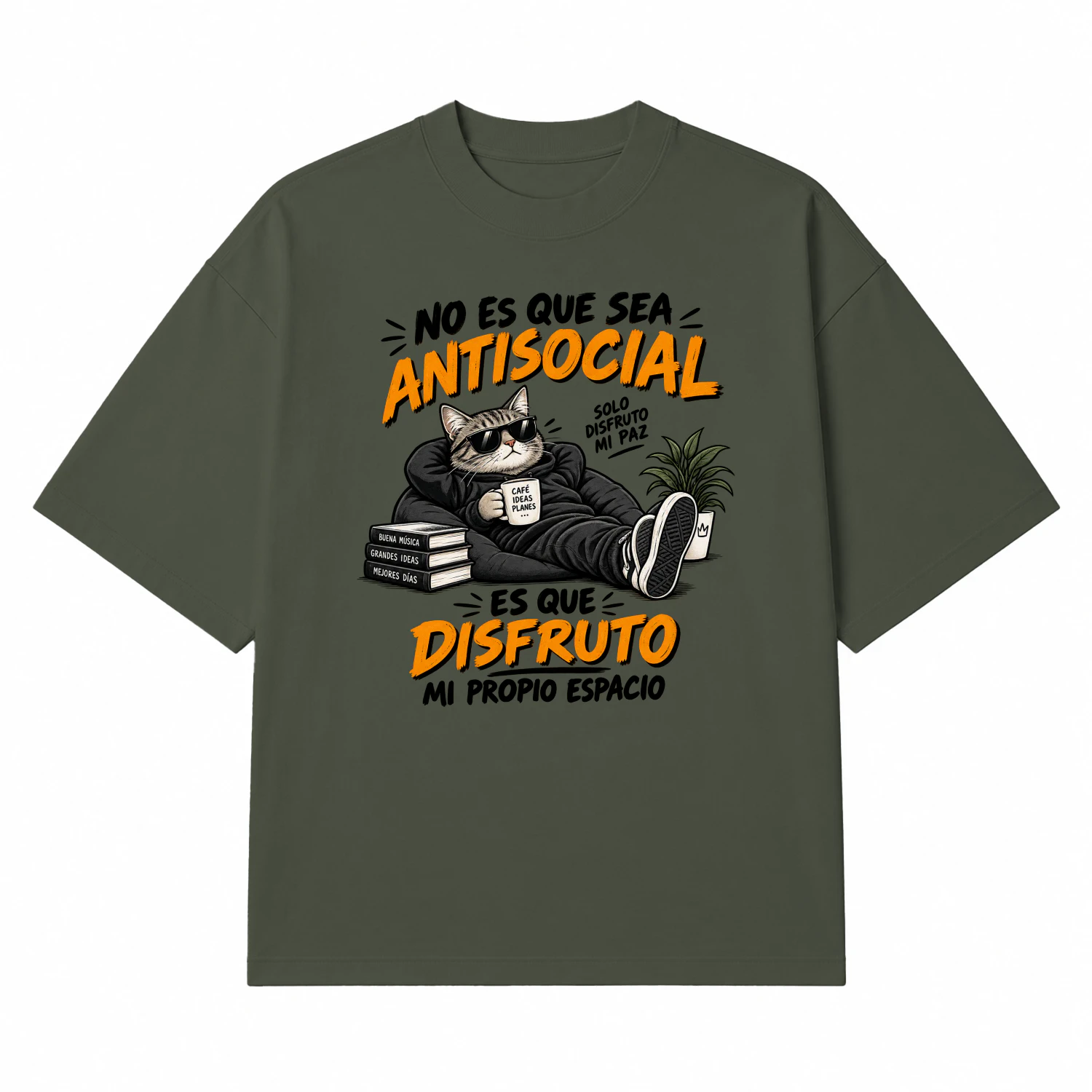 No Soy Antisocial – Solo Disfruto Mi Espacio Personal | Funny Cat Design