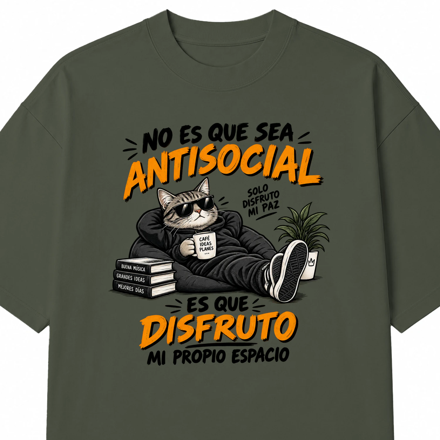 No Soy Antisocial – Solo Disfruto Mi Espacio Personal | Funny Cat Design