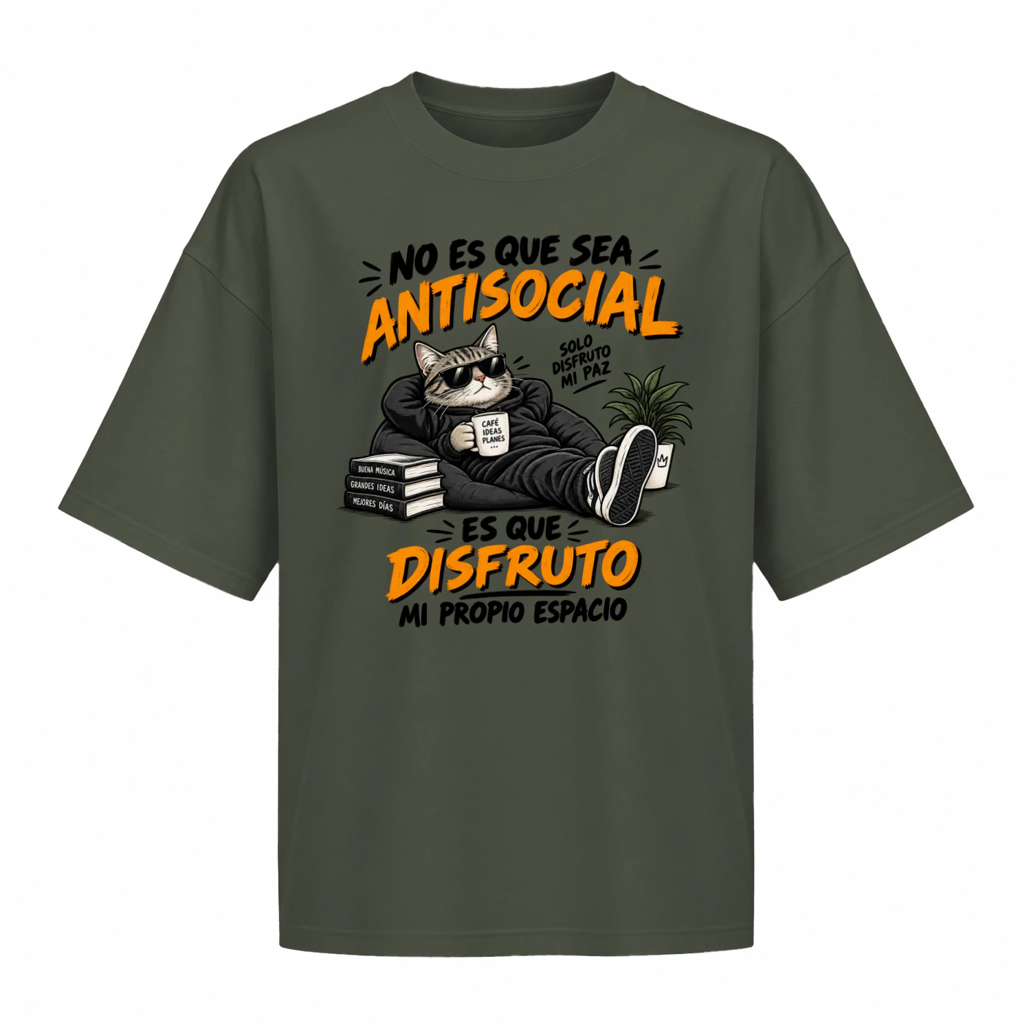 No Soy Antisocial – Solo Disfruto Mi Espacio Personal | Funny Cat Design