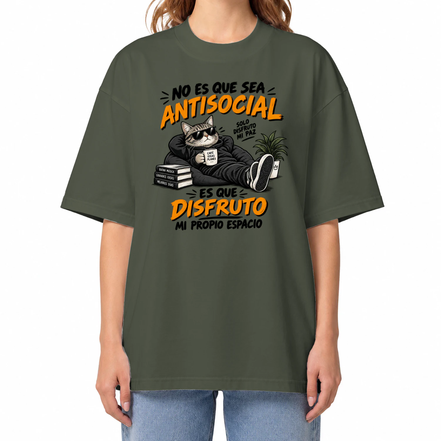No Soy Antisocial – Solo Disfruto Mi Espacio Personal | Funny Cat Design