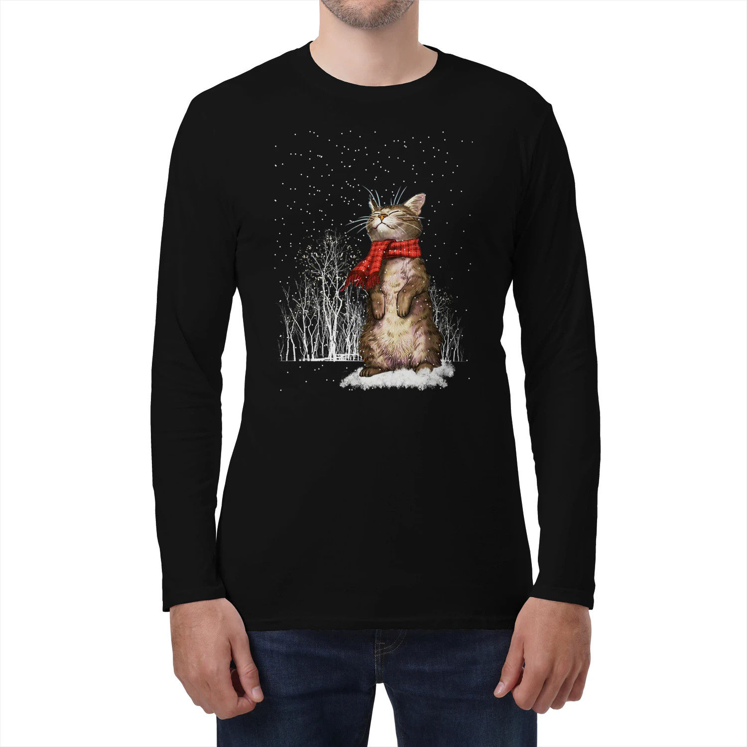 Cat_Snow_beautiful