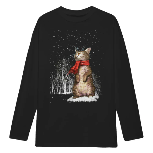 Cat_Snow_beautiful