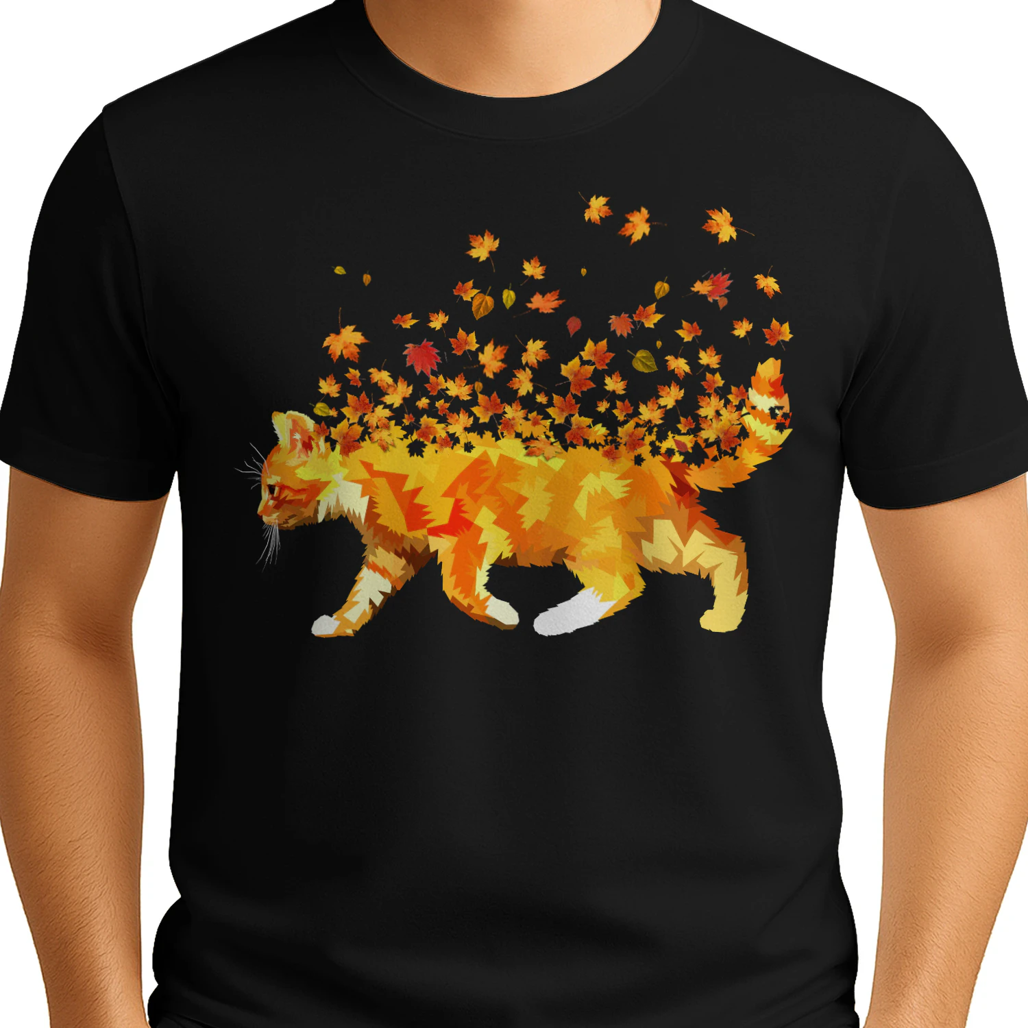 Cat Flying autumn
