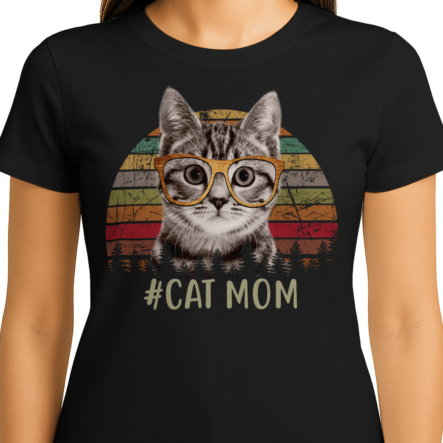 Cat Retro Mom