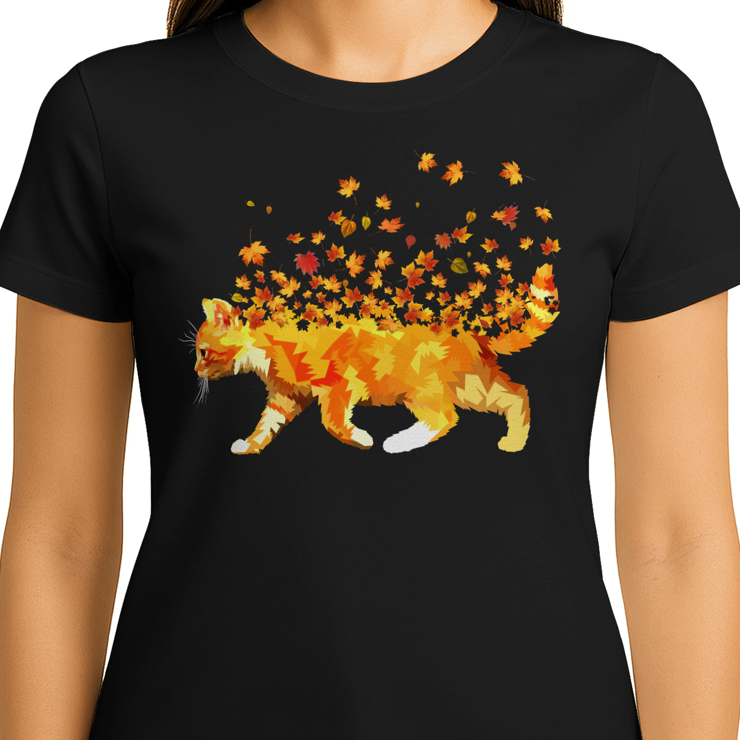 Cat Flying autumn