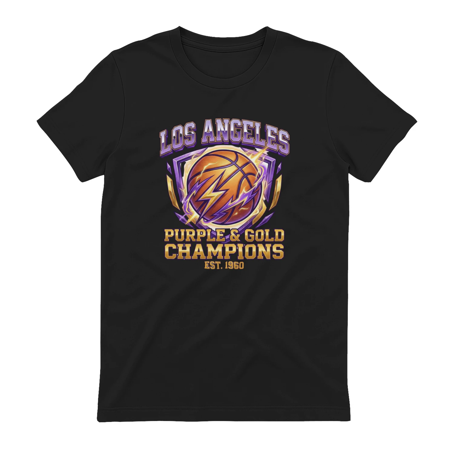 Untitled dLos Angeles Purple & Gold Champions Vintage T-Shirtesign