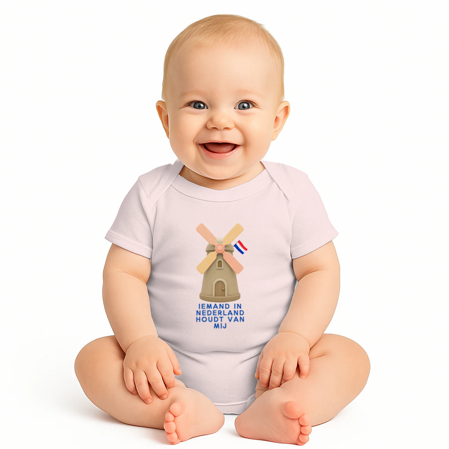 Iemand in Nederland Houdt Van Mij, Nederlandse Baby Romper, Perfect Cadeau voor Baby's