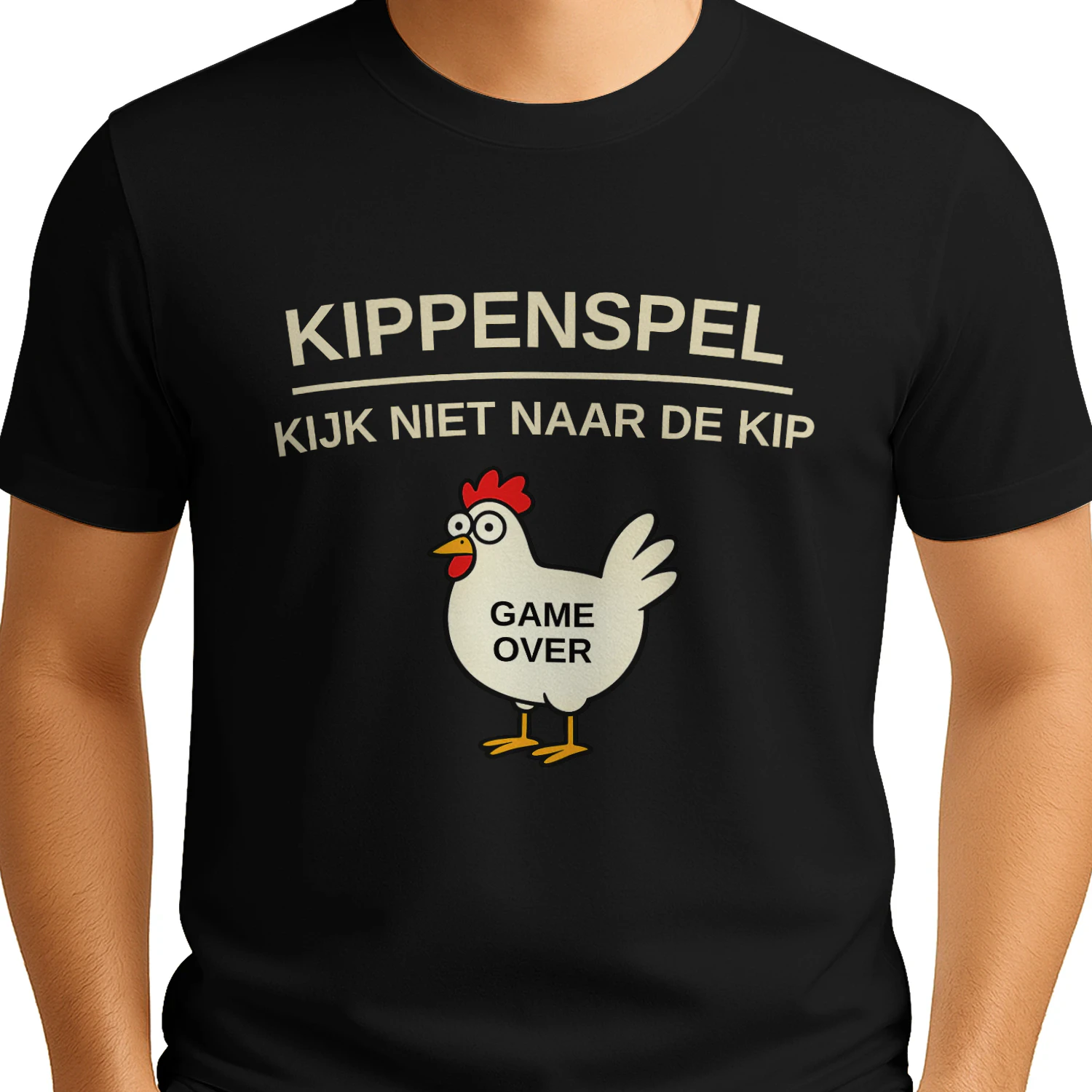 Kippenspel Funny Chicken T-Shirt Dutch Humor Graphic Tee