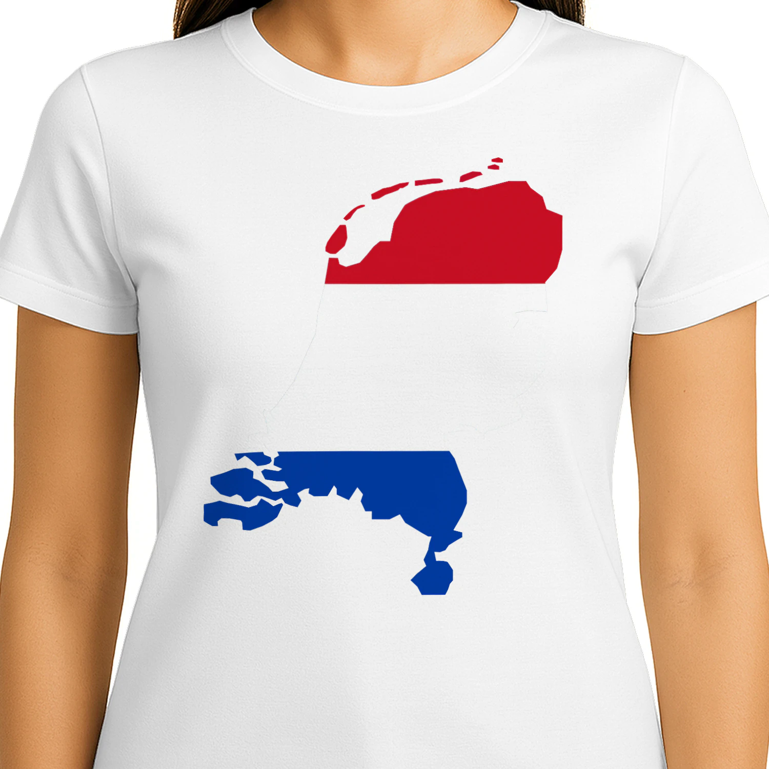 Nederland Kaart Vlag T-shirt