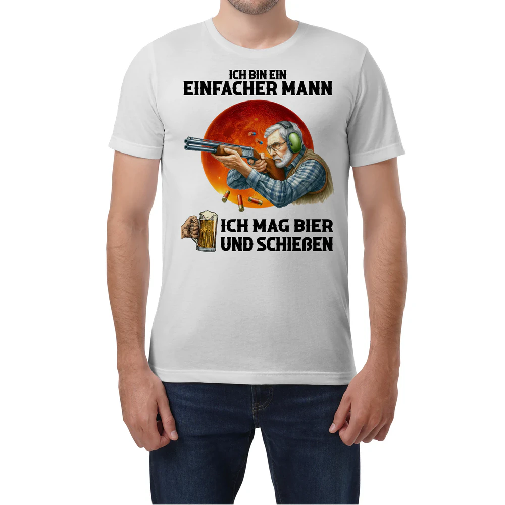 Shooting Beer Simple Man T-Shirt