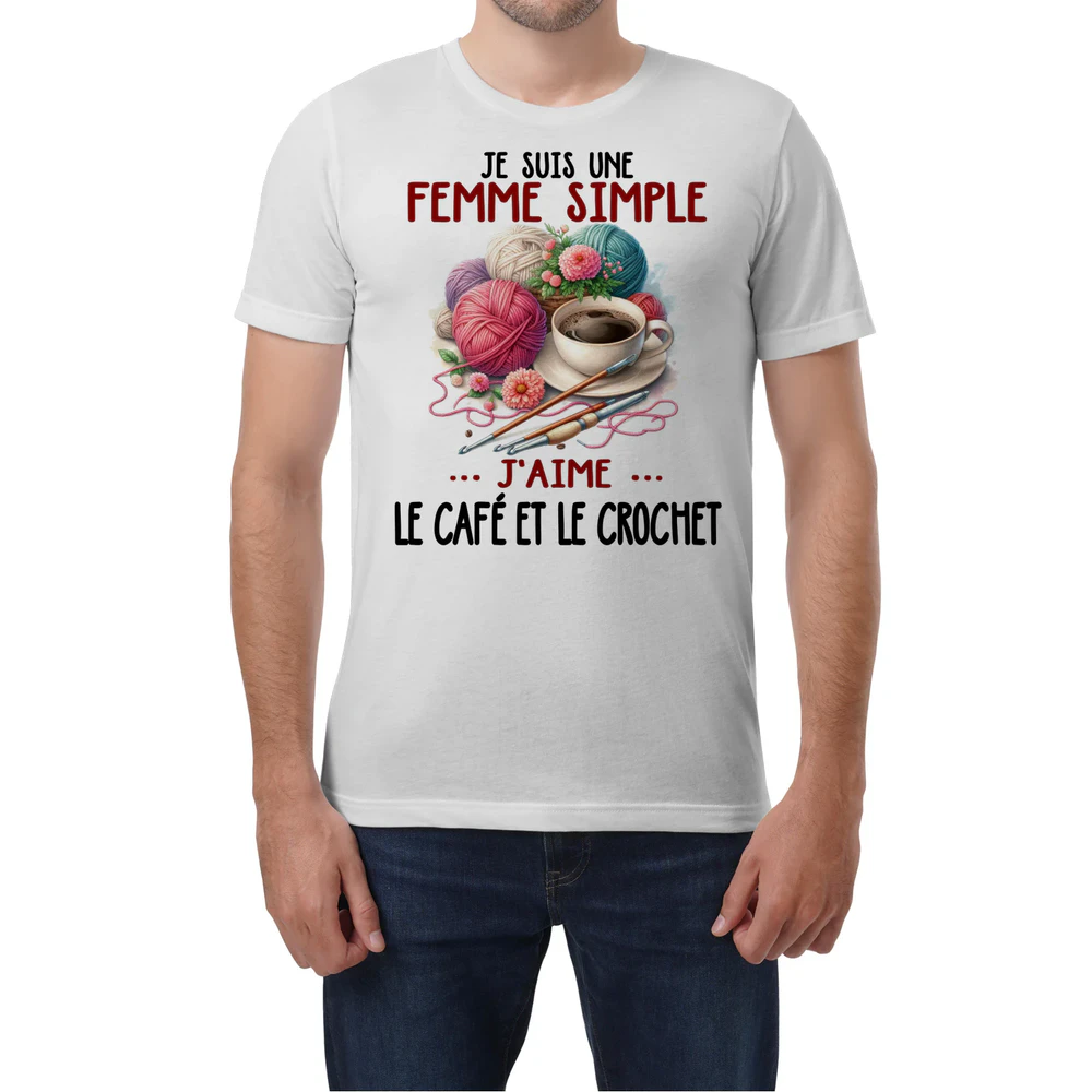 Crochet Coffee Woman T-Shirt