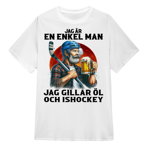Ice Hockey Beer Simple Man