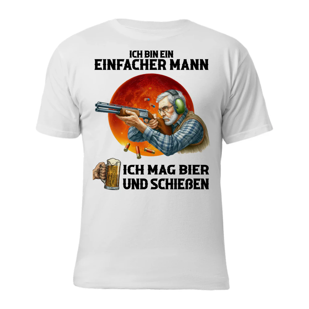Shooting Beer Simple Man T-Shirt
