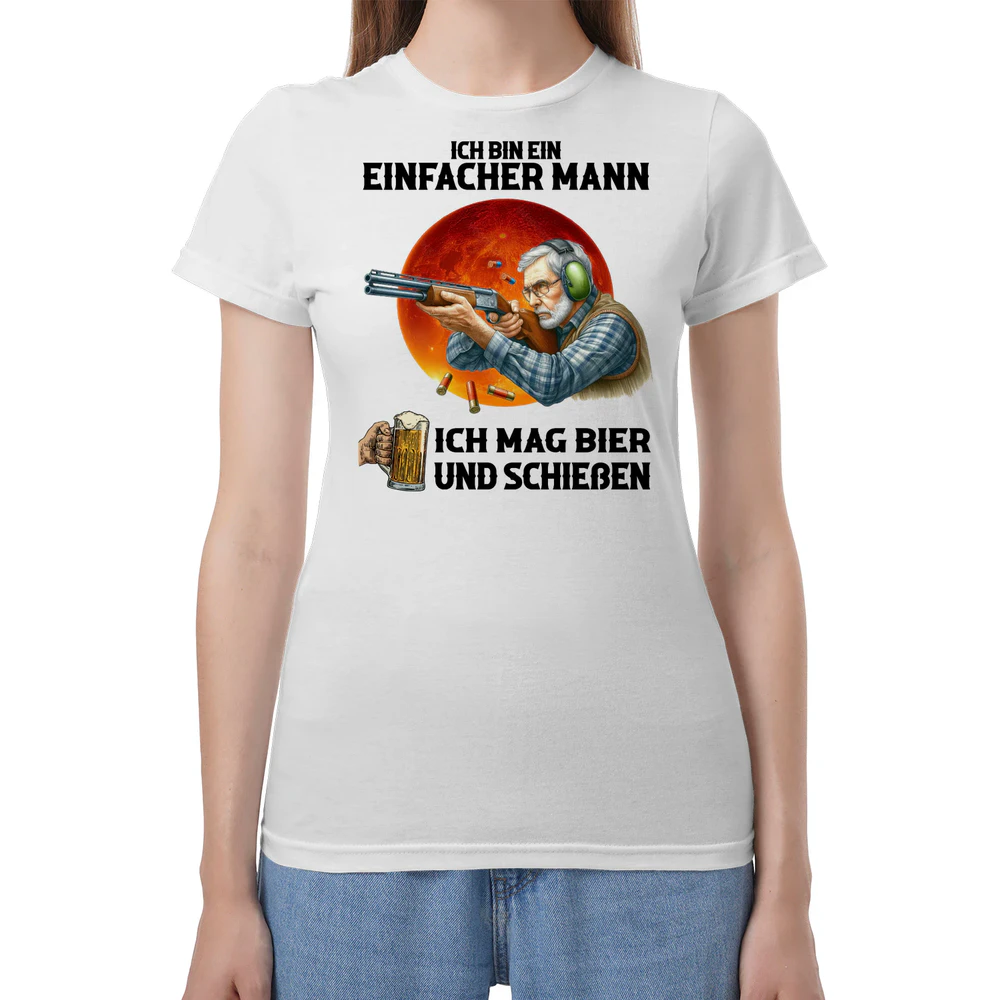 Shooting Beer Simple Man T-Shirt