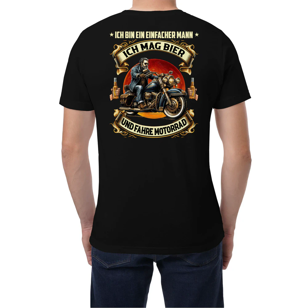 Motorcycle Beer Man T-Shirt
