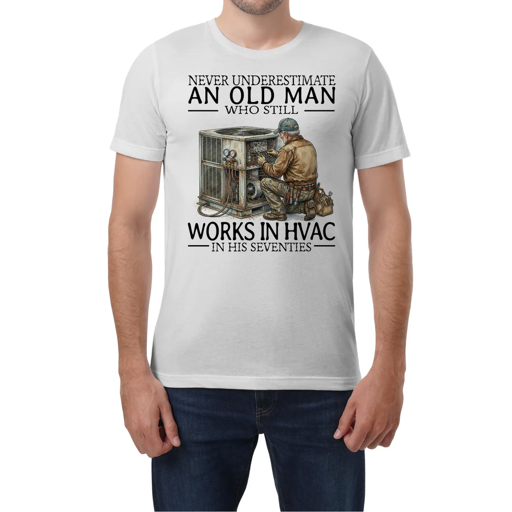 Hvac Never Old Men 70 T-Shirt