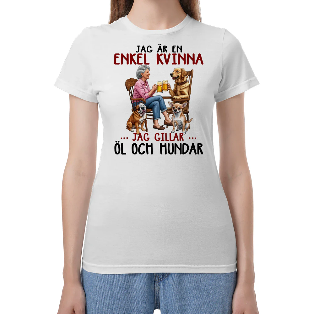 Beer Dogs Simple Woman T-Shirt