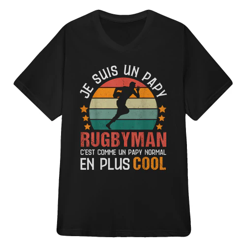 Je Suis Un Papy Rugbyman Humour Rugby Cadeau Vintage T-Shirt