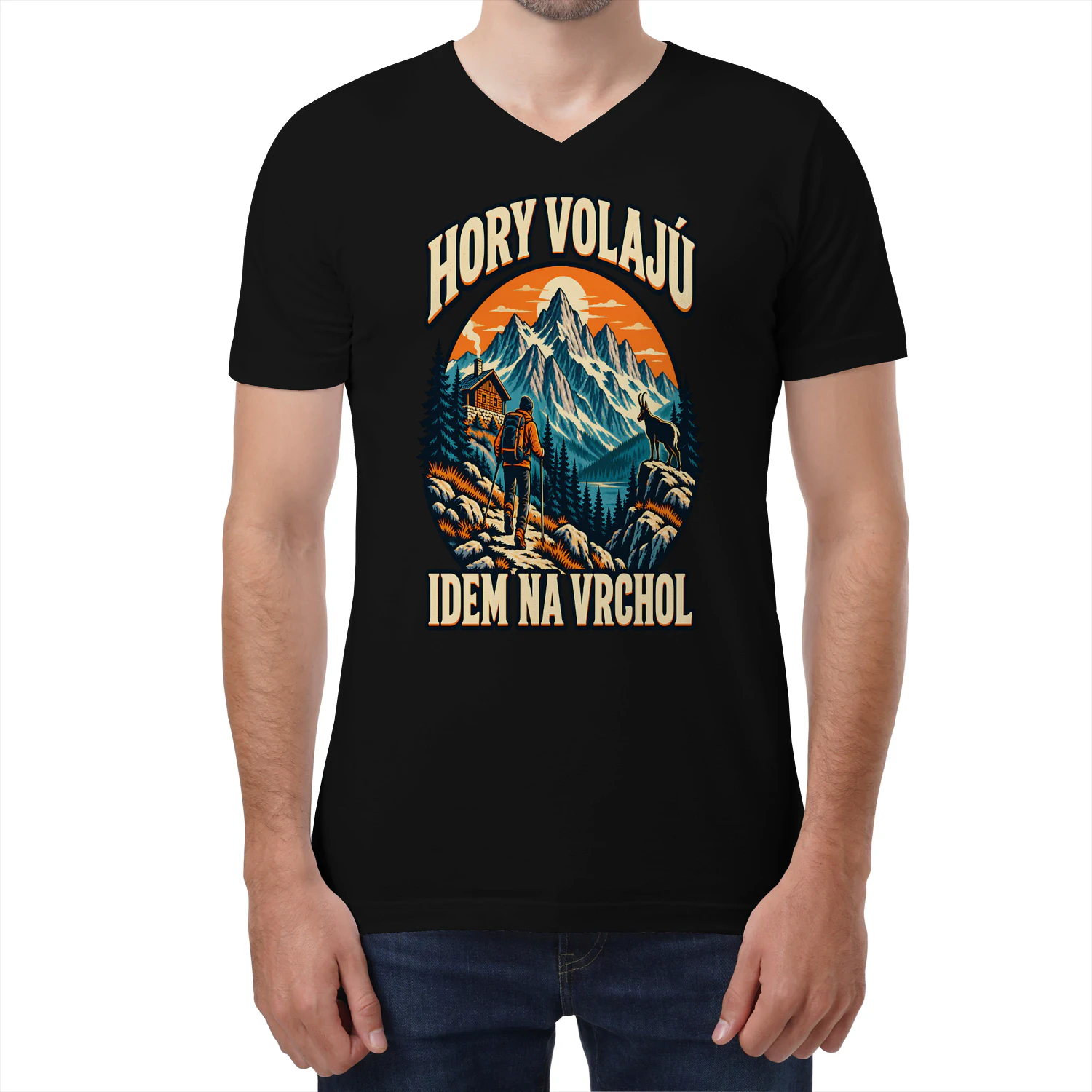 Horská duša tričko s výstrihom do V