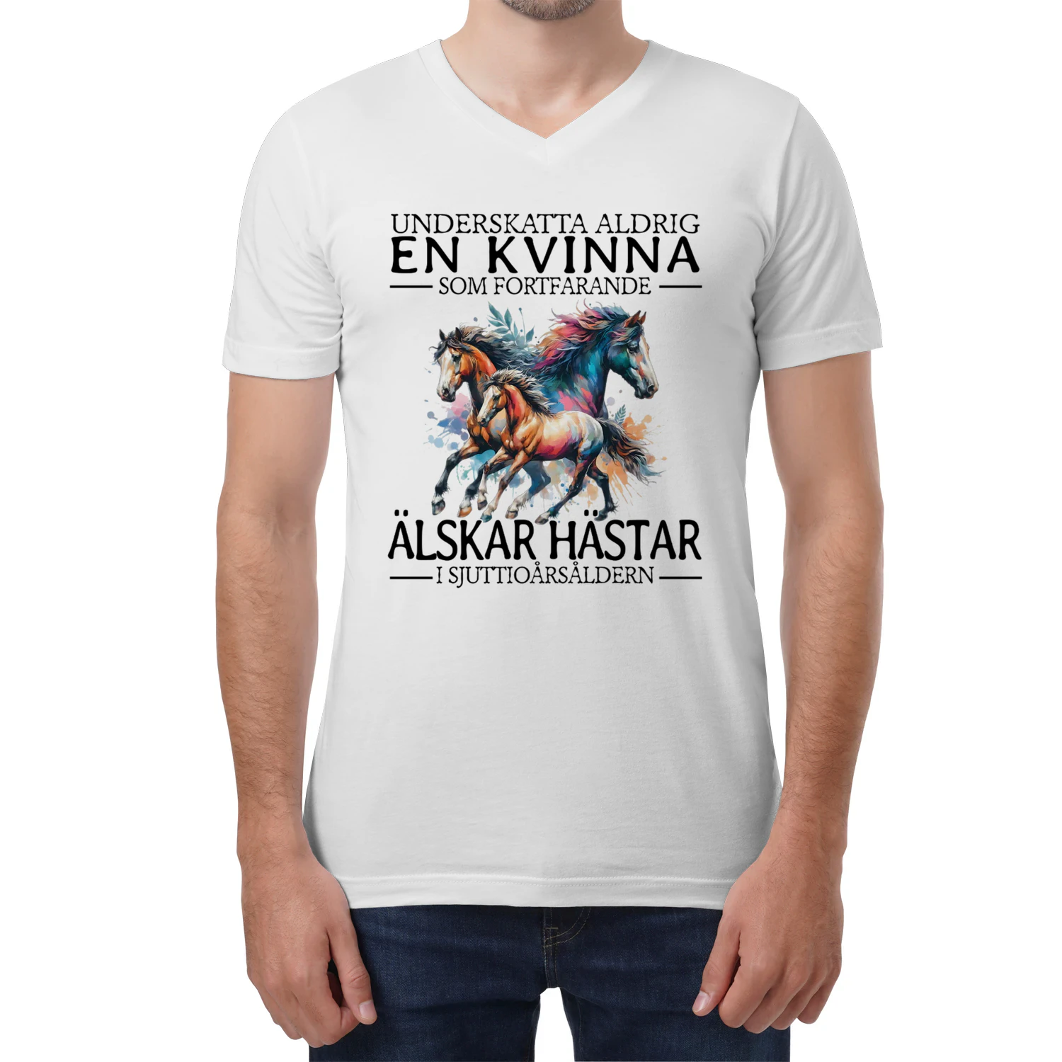 Horse Never Owm70 V-Neck T-Shirt