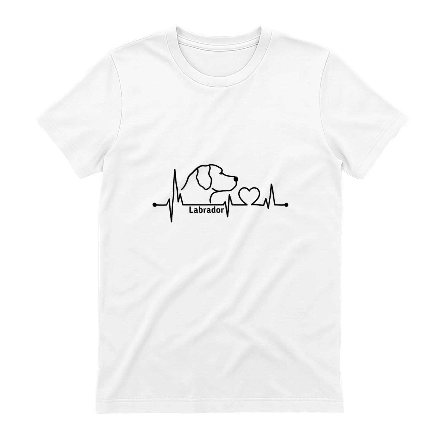 Labrador battito cardiaco cane razza amante dei cani regalo Maglietta